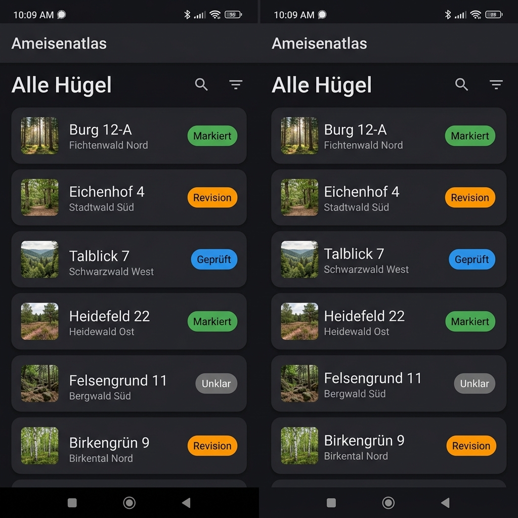 Hügel Liste